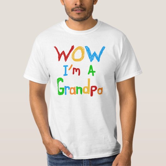 WOW Ik ben een opa T-shirts en geschenken (Voorkant)