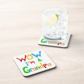 WOW Ik ben een opa T-shirts en geschenken Bier Onderzetter (Rechterzijde)