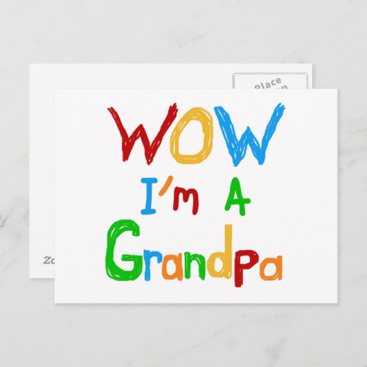 WOW Ik ben een opa T-shirts en geschenken Briefkaart (Voorkant / Achterkant)