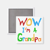 WOW Ik ben een opa T-shirts en geschenken Magneet (Voorkant / Achterkant)