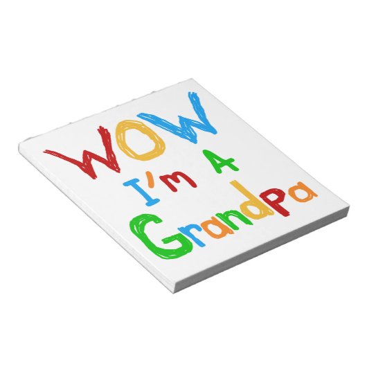 WOW Ik ben een opa T-shirts en geschenken Notitieblok (Schuin)