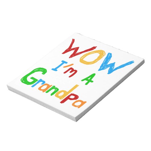 WOW Ik ben een opa T-shirts en geschenken Notitieblok (Linkerzijde)