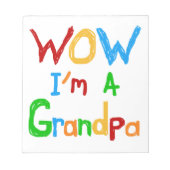 WOW Ik ben een opa T-shirts en geschenken Notitieblok (Voorkant)