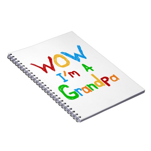 WOW Ik ben een opa T-shirts en geschenken Notitieboek (Rechterzijde)