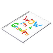 WOW Ik ben een opa T-shirts en geschenken Notitieboek (Linkerzijde)