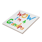 WOW Ik ben een opa T-shirts en geschenken Tegeltje (Zijkant)