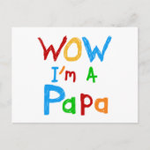 Wow ik ben een Papa Tshirts en GIfts Briefkaart (Voorkant)