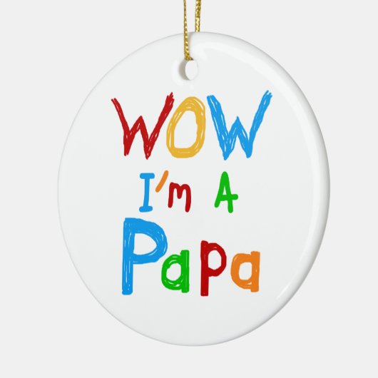 Wow ik ben een Papa Tshirts en GIfts Keramisch Ornament (Links)