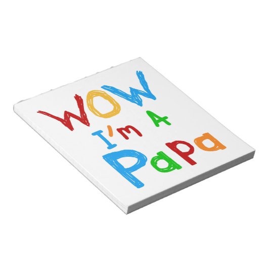 Wow ik ben een Papa Tshirts en GIfts Notitieblok (Schuin)