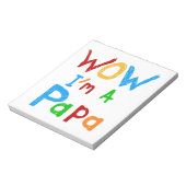 Wow ik ben een Papa Tshirts en GIfts Notitieblok (Linkerzijde)