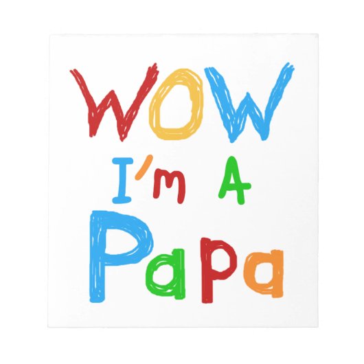 Wow ik ben een Papa Tshirts en GIfts Notitieblok (Voorkant)