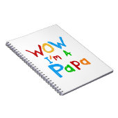 Wow ik ben een Papa Tshirts en GIfts Notitieboek (Rechterzijde)