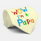 Wow ik ben een Papa Tshirts en GIfts Stropdas (Opgerold)