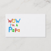 Wow ik ben een Papa Tshirts en GIfts Visitekaartje (Achterkant)
