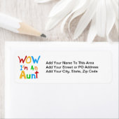 WOW Ik ben een tante T shirten en geschenken Etiket (Insitu)