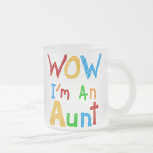 WOW Ik ben een tante T shirten en geschenken Matglas Koffiemok