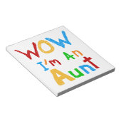 WOW Ik ben een tante T shirten en geschenken Notitieblok (Schuin)