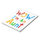 WOW Ik ben een tante T shirten en geschenken Notitieblok (Linkerzijde)