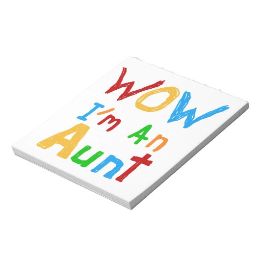 WOW Ik ben een tante T shirten en geschenken Notitieblok (Linkerzijde)