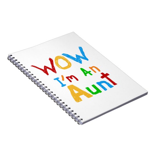 WOW Ik ben een tante T shirten en geschenken Notitieboek (Rechterzijde)