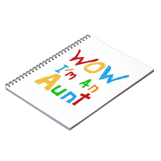 WOW Ik ben een tante T shirten en geschenken Notitieboek (Linkerzijde)