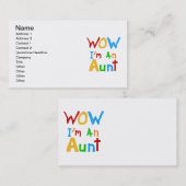 WOW Ik ben een tante T shirten en geschenken Visitekaartje (Voorkant / Achterkant)