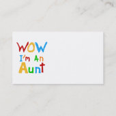 WOW Ik ben een tante T shirten en geschenken Visitekaartje (Achterkant)