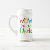 WOW Ik ben oom T-shirts en GIfts Bierpul (Links)