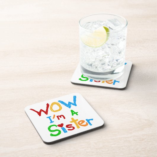 WOW Ik ben zuster T-shirts en GIfts Bier Onderzetter (Rechterzijde)