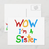 WOW Ik ben zuster T-shirts en GIfts Briefkaart (Voorkant / Achterkant)