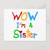 WOW Ik ben zuster T-shirts en GIfts Briefkaart (Voorkant)