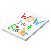 WOW Ik ben zuster T-shirts en GIfts Notitieblok (Linkerzijde)
