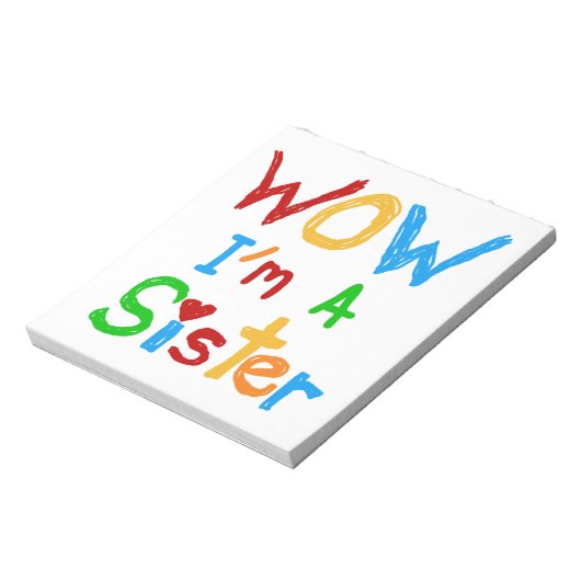 WOW Ik ben zuster T-shirts en GIfts Notitieblok (Linkerzijde)
