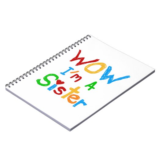 WOW Ik ben zuster T-shirts en GIfts Notitieboek (Linkerzijde)