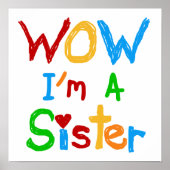 WOW Ik ben zuster T-shirts en GIfts Poster (Voorkant)