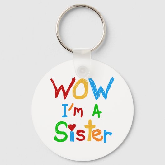 WOW Ik ben zuster T-shirts en GIfts Sleutelhanger (Voorkant)