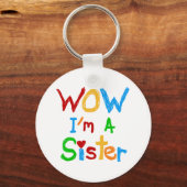 WOW Ik ben zuster T-shirts en GIfts Sleutelhanger (Voorkant)