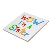 WOW Ik ben zuster T-shirts en GIfts Tegeltje (Zijkant)