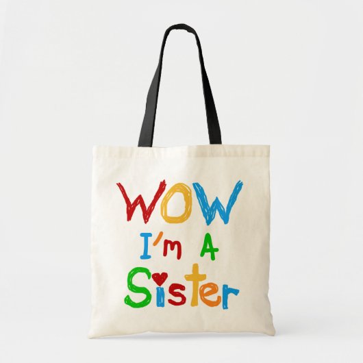 WOW Ik ben zuster T-shirts en GIfts Tote Bag (Voorkant)