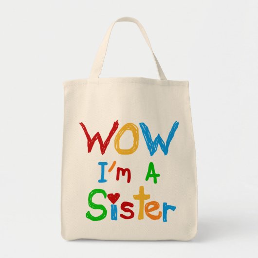 WOW Ik ben zuster T-shirts en GIfts Tote Bag (Voorkant)