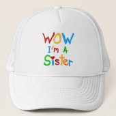 WOW Ik ben zuster T-shirts en GIfts Trucker Pet (Voorkant)