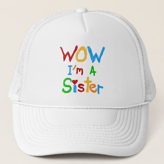 WOW Ik ben zuster T-shirts en GIfts Trucker Pet (Voorkant)