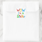 WOW Ik ben zuster T-shirts en GIfts Vierkante Sticker (Tas)