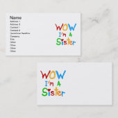 WOW Ik ben zuster T-shirts en GIfts Visitekaartje (Voorkant / Achterkant)