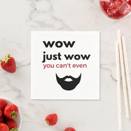 Wow Just Wow Cocktail servetten - Baard (Insitu)