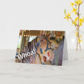 Wow! Kijk Wie is 40 Carrousel Horse Happy Birthday Kaart (Gele Bloem)