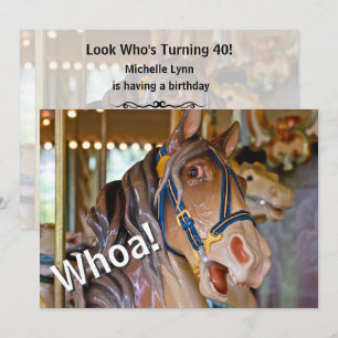 Wow! Kijk Wie Is 40 Carrousel Paard Verjaardag Uit Kaart