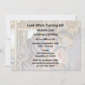 Wow! Kijk Wie is 60 Carrousel Horse Verjaardag Kaart (Achterkant)