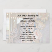 Wow! Kijk Wie Is 70 Carrousel Paard Verjaardag Uit Kaart (Achterkant)