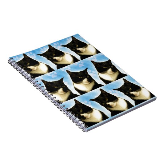 Wow leuk Tuxedo Cat Love Cute Photo Patroon Notitieboek (Rechterzijde)